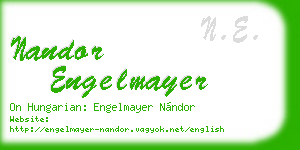 nandor engelmayer business card